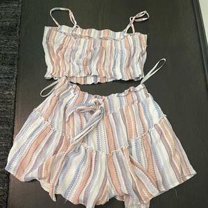 Multicolor set (crop top and skirt)